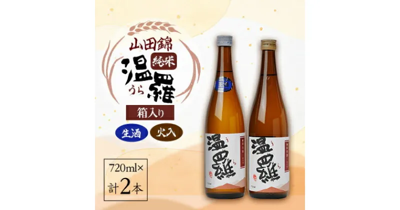 【ふるさと納税】《清酒》温羅 山田錦 純米 火入 生酒 飲み比べ2本セット　各720ml×1本(箱入)【配送不可地域：離島】【1483372】