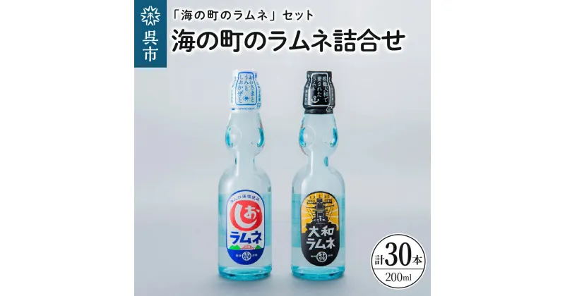 【ふるさと納税】海の町の ラムネ 詰合せ 計 30本大和ラムネ しおラムネ 瓶ラムネ びんラムネ ドリンク 清涼飲料水 トビキリ 中元本店 広島県 呉市