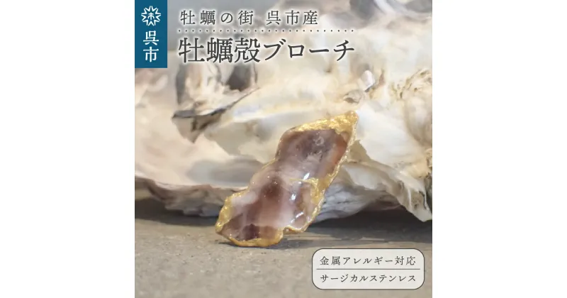 【ふるさと納税】牡蠣の街 呉市産 牡蠣殻 ブローチ【oyster shell jewelry】シンプル かわいい 可愛い 金属アレルギー 対応 サージカルステンレス アクセサリー ジュエリー 贈り物 ギフト プレゼント 送料無料 広島県 呉市