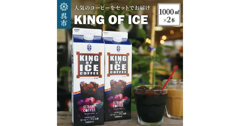 【ふるさと納税】KING OF ICE 1000ml × 2本 セット / コーヒー 珈琲 アイスコーヒー 無糖 紙パック ドリンク 珈琲店 飲み物 飲料 大容量 1L キングオブアイス KING OF ICE 昴珈琲店 お取り寄せグルメ 送料無料 常温配送 広島県 呉市