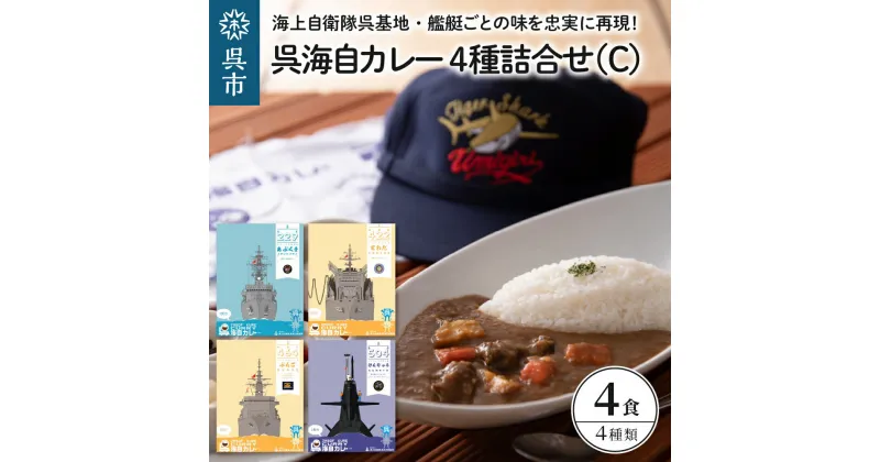 【ふるさと納税】呉海自カレー レトルトカレー 4種詰合せ（C） けんりゅう 他セット カレー レトルト 甘口 中辛 辛口 簡単調理 常温保存 送料無料 広島県 呉市