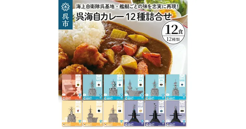 【ふるさと納税】呉海自カレー レトルトカレー 12種詰合せ あぶくま 他セット カレー レトルト 甘口 中辛 辛口 簡単調理 常温保存 送料無料 広島県 呉市