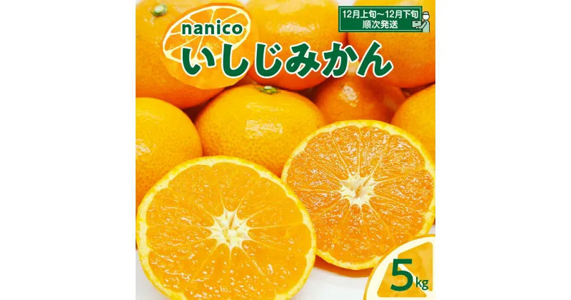 【ふるさと納税】【先行受付】nanico 石地みかん5kg （1級品）いしじみかん みかん ミカン 蜜柑 果物 柑橘 フルーツ お取り寄せ 甘い 送料無料 広島県 呉市