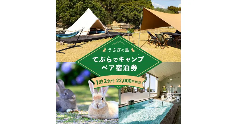 【ふるさと納税】うさぎ島 手ぶらでキャンプペア宿泊券（22,000円相当）