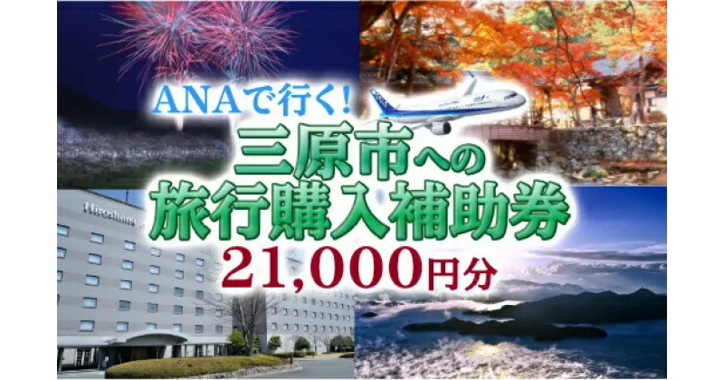 【ふるさと納税】 広島の空に一番近いまち三原　ANAで行く！三原市への旅行購入補助券（21,000円分） 006001