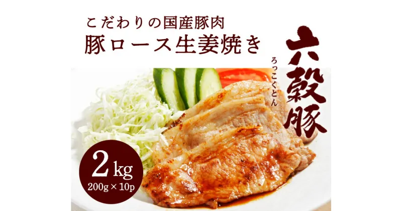 【ふるさと納税】瀬戸内六穀豚 豚ロースしょうが焼き 200g×10P入り（2kg）　052001