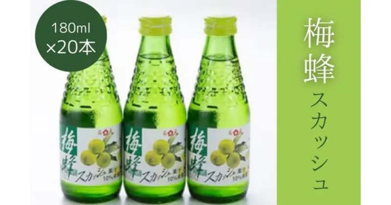 【ふるさと納税】梅蜂スカッシュ(180ml×20本) ソーダ ジュース スカッシュ 炭酸飲料 梅ソーダ 梅ジュース ドリンク まとめ買い 023012