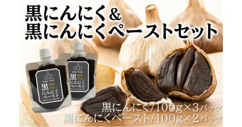 【ふるさと納税】黒にんにく 100g×3パック 黒にんにくペースト 100g×2パック セット (4) 調味料 にんにく 118004