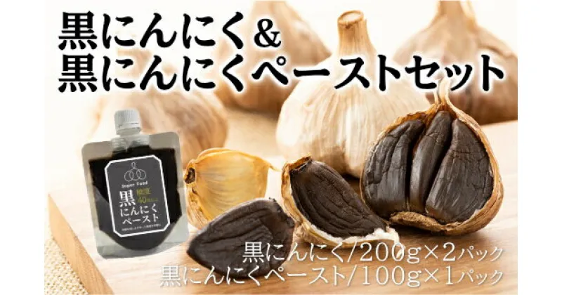 【ふるさと納税】黒にんにく 200g×2パック 黒にんにくペースト 100g×1パック セット (5) 調味料 にんにく 118005