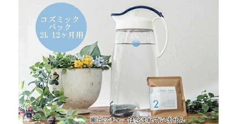 【ふるさと納税】コズミックパック2L 12ヶ月用（6か月用×2パック）浄水パック デトックス 腸活 C-セラミックス 活性炭　125001