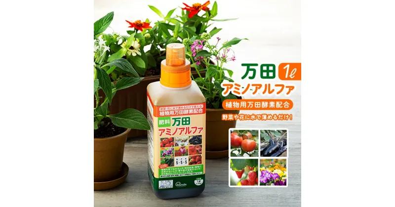 【ふるさと納税】万田アミノアルファ　1L | 肥料 植物 酵素 万田酵素 万田発酵 有機 国産 野菜 まんだこうそ 送料無料 おすすめ 人気 広島県 尾道市