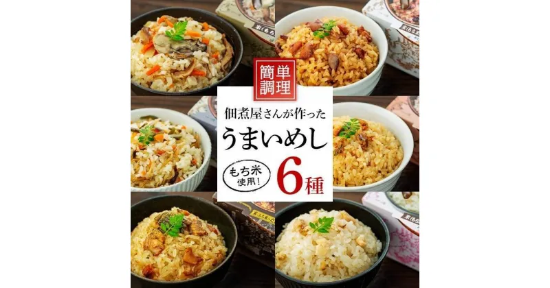 【ふるさと納税】【ギフト用】レンジで簡単調理！6種の炊き込みごはん　6個セット　H-6