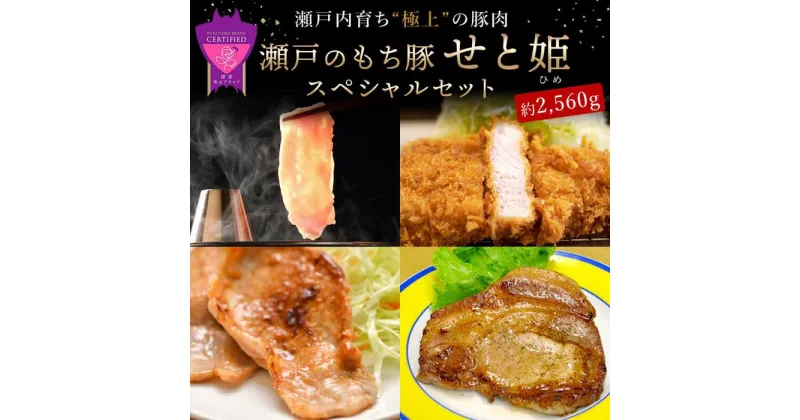 【ふるさと納税】＼寄附額改定／　瀬戸内育ち “極上”の豚肉「瀬戸のもち豚せと姫」スペシャルセット約2,560g (ロース×2種・肩ロース×2種・バラ・ヒレ・小間切れ・豚トロ) | 豚肉 食べ比べ セット 詰合せ しゃぶしゃぶ ステーキ 生姜焼き カツ 焼肉 肉 広島県 福山市