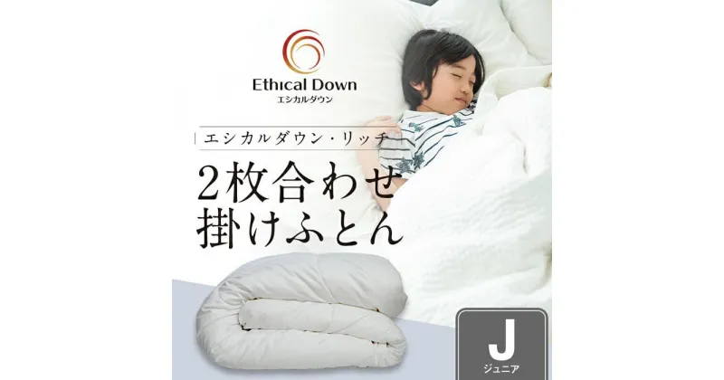 【ふるさと納税】季節や体調に合わせ1年中使い分けできる2枚合わせ人工 羽毛布団・エシカルダウンリッチ2枚合せ掛け（J） | アレルギー対策 人工羽毛 布団 アニマルフリー 日本製 羽毛ふとん ふとん 掛布団 オールシーズン 軽い 寝具 送料無料 広島県 福山市