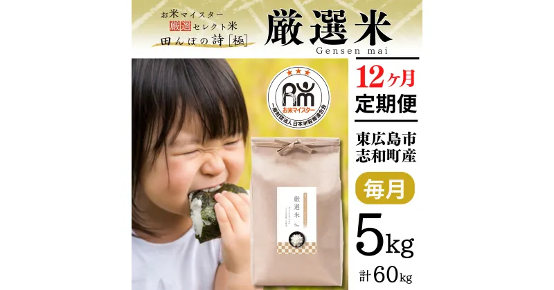 【ふるさと納税】【定期便】 5kg 【12ヵ月連続お届け】 計60kg 広島県産 お米マイスター厳選米 【出荷直前精米】