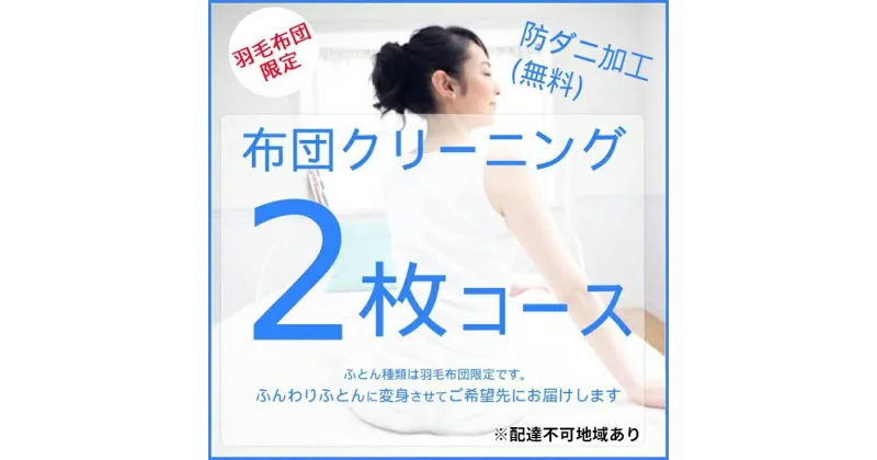 【ふるさと納税】ふとんクリーニング 2枚 （羽毛限定）　安芸高田市