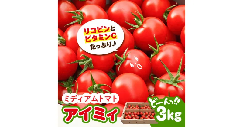 【ふるさと納税】「食の安全」を守りたい！ 自然を活用した低農薬栽培！【11月上旬から翌年6月末まで順次発送】ミディアムトマト 3kg 料理 人気 美容 健康 ギフト 広島県産 江田島市/有限会社グリーンファーム沖美 [XAB001]