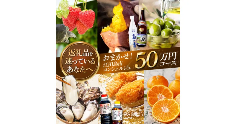 【ふるさと納税】【江田島市コンシェルジュ】返礼品おまかせ！寄附額50万円コース 500000円 牡蠣 柑橘 詰め合わせ プレゼント 内祝い お返し ギフト グルメ 食品 お取り寄せ グルメ 海鮮 おつまみ 高級[XZZ003]