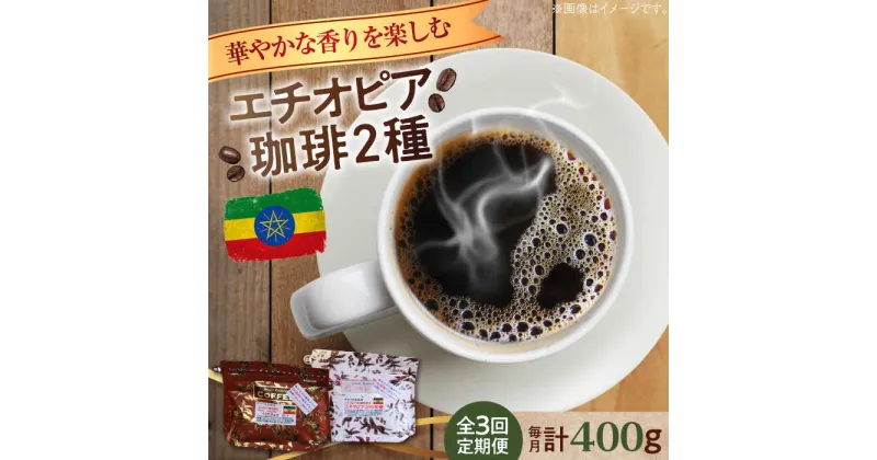 【ふるさと納税】【全3回定期便】華やかな香りを楽しむ！ エチオピア コーヒーセット 200g×2種（豆or粉）江田島市/Coffee Roast Sereno[XBE054]