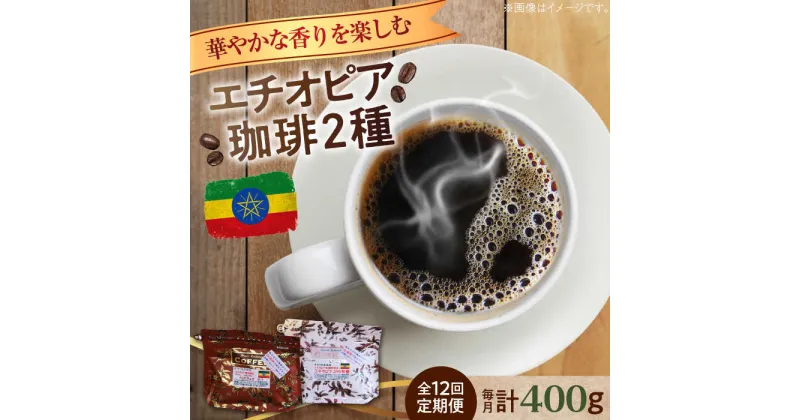 【ふるさと納税】【全12回定期便】華やかな香りを楽しむ！ エチオピア コーヒーセット 200g×2種（豆or粉）珈琲 コーヒー 珈琲豆 カフェ 喫茶店 江田島市/Coffee Roast Sereno[XBE056]