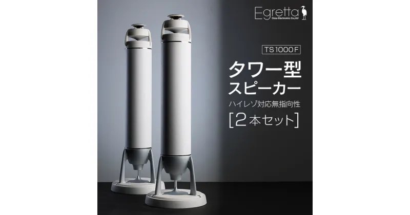 【ふるさと納税】スピーカー オーディオ 全方位 無指向性 Egretta エグレッタ TS1000F ハイレゾ タワー型 オオアサ電子 アンプ非搭載 2本1組