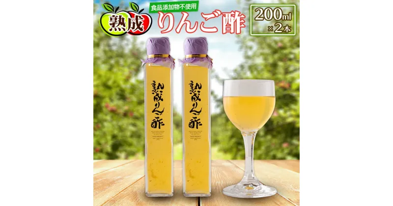 【ふるさと納税】熟成りんご酢200ml×2本セット