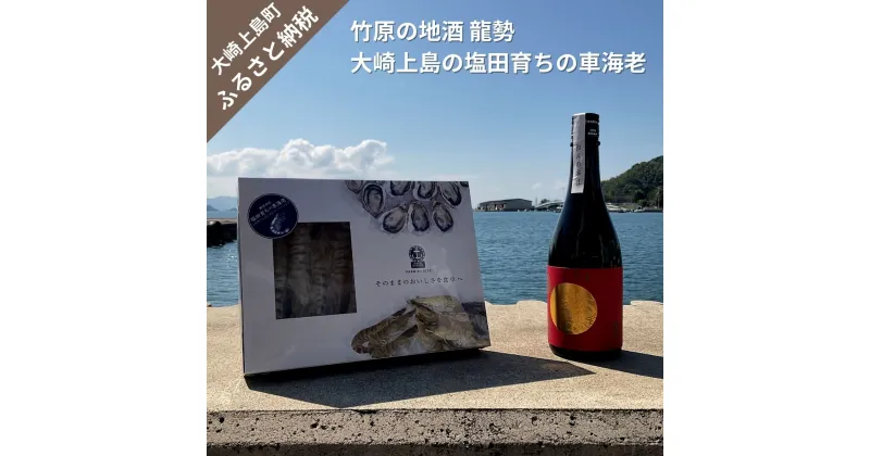 【ふるさと納税】たけはら海の駅 龍勢 和みの辛口 720mL 車海老 250g セット 広島県 大崎上島町 瀬戸内 離島 国産 竹原 地酒 日本酒 藤井酒造 えび エビ ファームスズキ 送料無料 産地直送