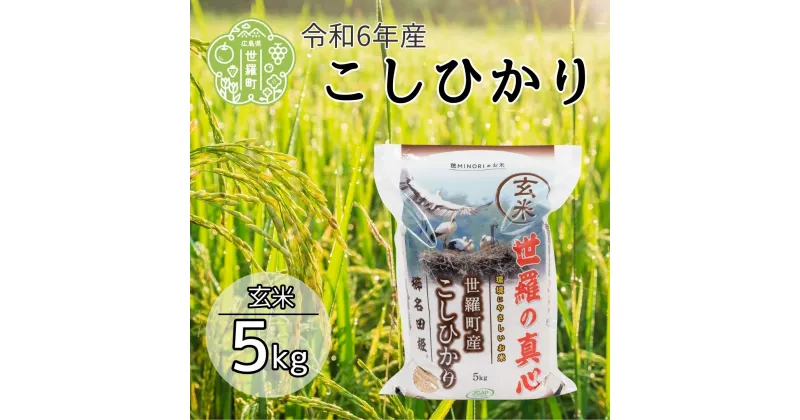 【ふるさと納税】令和6年産 世羅の真心 こしひかり 玄米 5kg 米 お米 新米 ご飯 玄米ごはん おにぎり おこめ こめ コシヒカリ 世羅 世羅産 令和6年産 5キロ A056-03