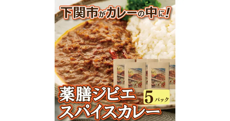 【ふるさと納税】 薬膳 ジビエ スパイス カレー 下関産 鹿肉 170g × 5袋 お取り寄せ ごはんのお供 シカ 無添加 低脂肪 高タンパク 下関市 山口 肉特集