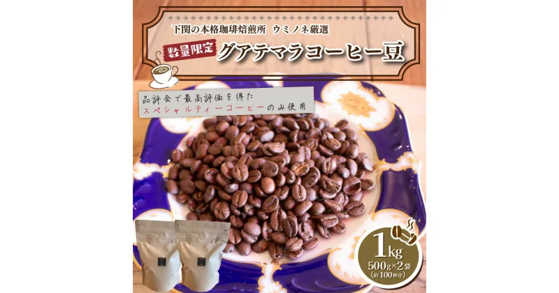 【ふるさと納税】 訳あり コーヒー 豆 1kg ( 500g × 2袋 ) グアテマラ コーヒー豆 自家焙煎 焙煎 スペシャルティコーヒー 豆 選べる 煎り方 深煎り 中煎り 浅煎り 珈琲 飲料 限定 おうち時間 下関 山口