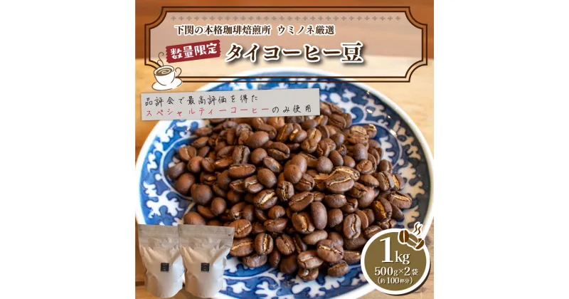 【ふるさと納税】 訳あり コーヒー豆 1kg ( 500g × 2袋 ) 数量限定 選べる 煎り方 深煎り 中煎り 浅煎り タイ 珈琲 自家焙煎 飲料 限定 おうち時間 下関 山口