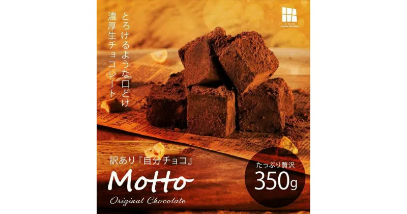 【ふるさと納税】 (冷凍配送) 訳あり 自分 チョコ 濃厚 生 チョコレート 約350g 生チョコ スイーツ 洋菓子 菓子 カカオ スイートチョコ 大容量 簡易包装 業務用 ご家庭 お子様 おやつ 贈答 ギフト お取り寄せ わけあり ワケアリ 自社 製菓 宇部 山口