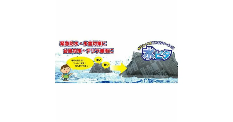 【ふるさと納税】水ピタ　緊急水害対策用吸水土のう 真水タイプ 5枚入り 山口県 宇部市 水 膨らむ 土のう 水ピタ 吸水 膨張 スピード 業界最速クラス 約3分 10kg 土のう 保管 スペース ゲリラ豪雨 台風 洪水 緊急 災害 備え 水害 対策 防災クッズ