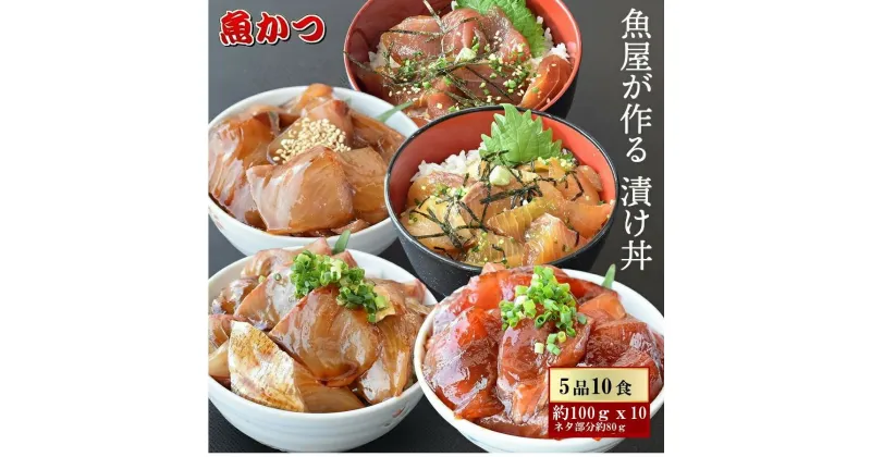 【ふるさと納税】 (冷凍) 漬け丼 5種×2パック 計10食セット 冷凍 真空パック 小分け 海鮮丼 海鮮セット 詰め合わせ 旬の鮮魚