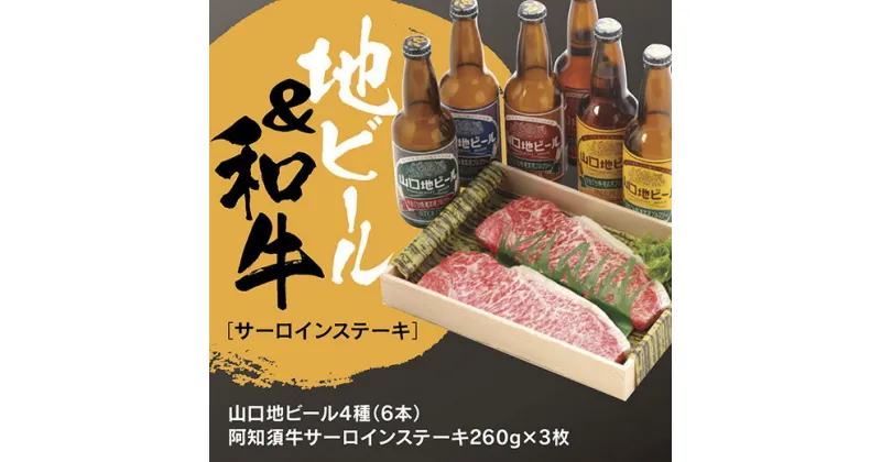 A050【ふるさと納税】山口地ビールと阿知須牛サーロインステーキセット