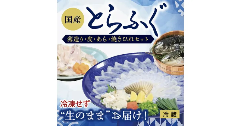 B031【ふるさと納税】冷凍せずに”生のまま”お届け！新鮮とらふぐ刺身（薄造り・皮・あら・焼ひれセット）