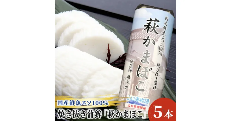 【ふるさと納税】萩かまぼこ 170g 白5本【化粧箱入】（国産鮮魚エソ100％）　魚貝類・かまぼこ・練り製品・練り物・魚介類