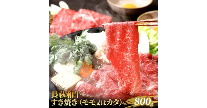 【ふるさと納税】長萩和牛すき焼き（モモ又はカタ）　800g　お肉・牛肉・すき焼き