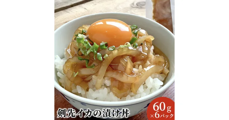 【ふるさと納税】醤油糀のタレに漬けた剣先イカ専門店の「剣先イカの漬け丼」【解凍・のせるだけ】個食6パック　加工品・漬け丼・冷凍・魚貝類・イカ