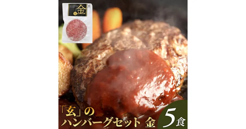 【ふるさと納税】ハンバーグ セット 金 5食 道の駅 萩往還 人気レストラン 玄のハンバーグセット 見蘭牛 牛肉 デミグラスハンバーグ　萩市