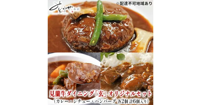 【ふるさと納税】 ハンバーグ 数量限定 見蘭牛 ダイニング 玄 オリジナルセット カレー シチュー ハンバーグ 各2個 計6個入り お肉　 お肉 ハンバーグ 加工品 惣菜 冷凍 見蘭牛 カレー シチュー 手ごねハンバーグ 肉 デミグラスソース おかず