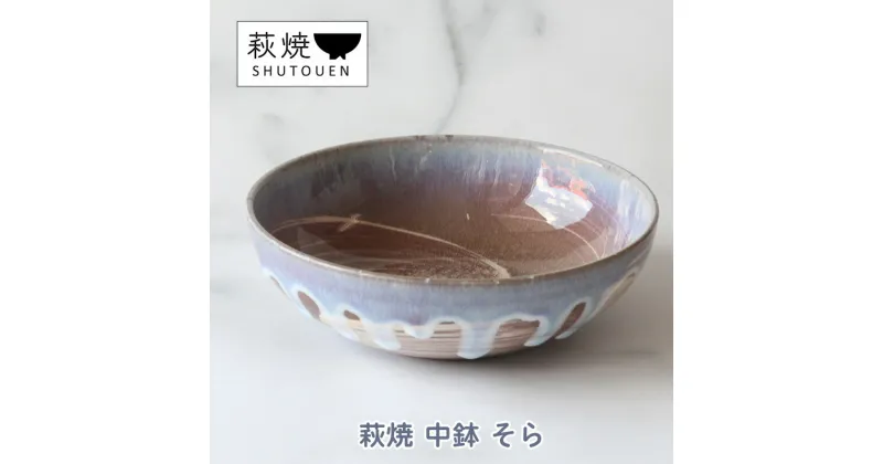 【ふるさと納税】萩焼 中鉢 そら 手作り 陶器　萩市