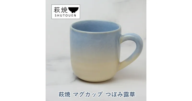 【ふるさと納税】萩焼 マグカップ つぼみ露草 手作り 陶器　萩市