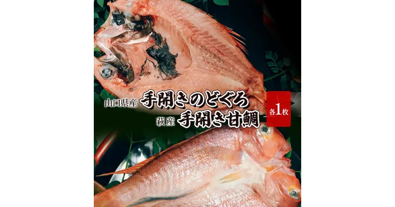 【ふるさと納税】干物 セット 山口県産 のどぐろ 1枚・萩産 甘鯛 1枚 手開き 魚 加工品　 魚貝類 食卓 手開きのどぐろ 程よい脂 上品な味わい 炭火焼きの味わい うす塩