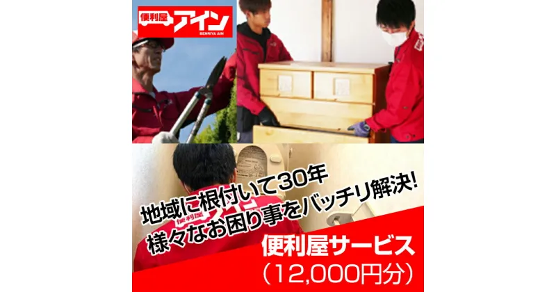 【ふるさと納税】 レビューキャンペーン実施中 便利屋サービス（12000円分）　便利屋アイン岩国本店　※お申込み前にご連絡ください