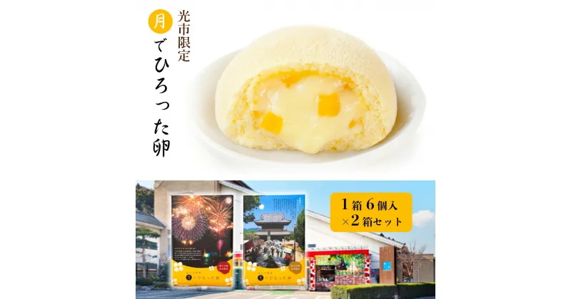 【ふるさと納税】光市限定 月でひろった卵 2箱セット 送料無料 カステラ クリーム 和菓子 スイーツ お菓子 デザート 詰め合わせ AL01