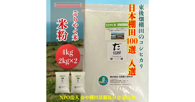 【ふるさと納税】米粉 お米 米 こめ ごりやく米 「東後棚田こしひかり」 米粉4 kg (米粉2kg×2個) 棚田 こしひかり コシヒカリ 小分け 長門市 ごりやく (1080)