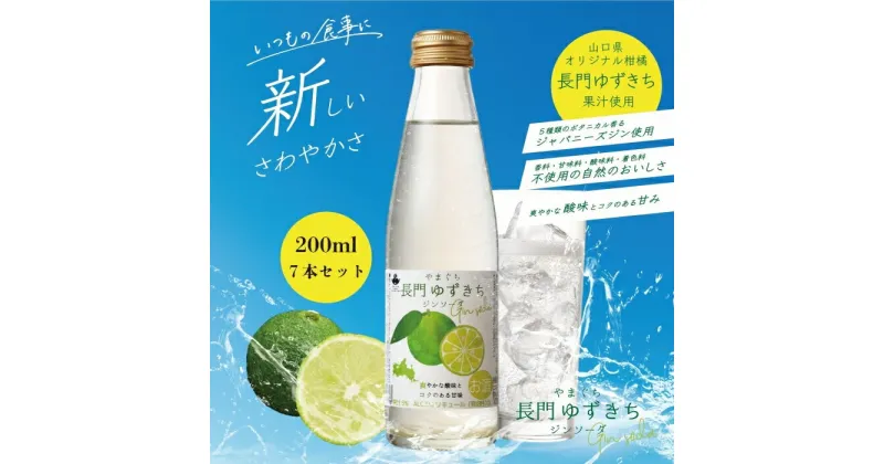 【ふるさと納税】長門ゆずきちジンソーダ お酒 ジン 長門ゆずきち リキュール 7本セット ギフト プレゼント 父の日 長門市 (10044)