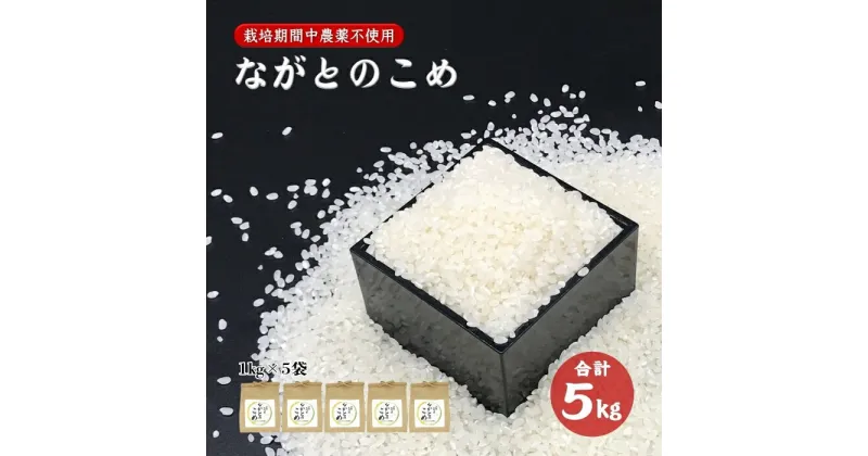 【ふるさと納税】ながとのこめ こしひかり 白米 1kg×5袋 合計5kg コシヒカリ 小分け 精米 栽培期間中農薬不使用 長門市 (10053)