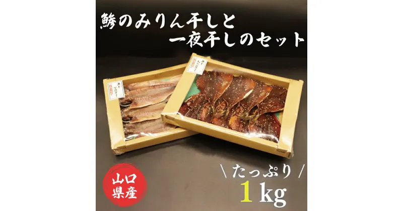 【ふるさと納税】山口県産 鯵のみりん干しと一夜干しのセット たっぷり 合計1kg アジ開き みりん あじ(10112)